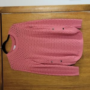 Venus Pink Open Knit Sweater XS